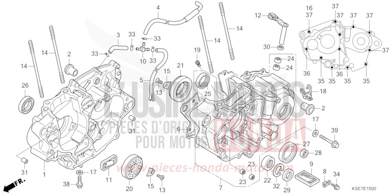 CRANKCASE for CRF150R "Big wheels" EXTREME RED (R292) from 2025
